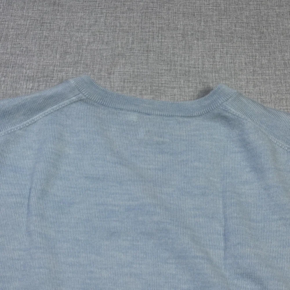 Peter Millar Merino Wool Golf Sweater Vest Mens Large Blue V-Neck Sleeveless